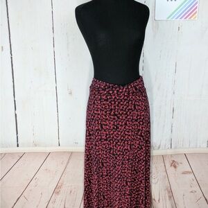 LuLaRoe Red and Pink A-line Maxi Skirt for Casual Night Out
